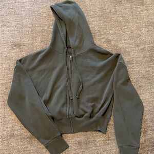 Tilly's Olive Green Zip-Up Hoodie